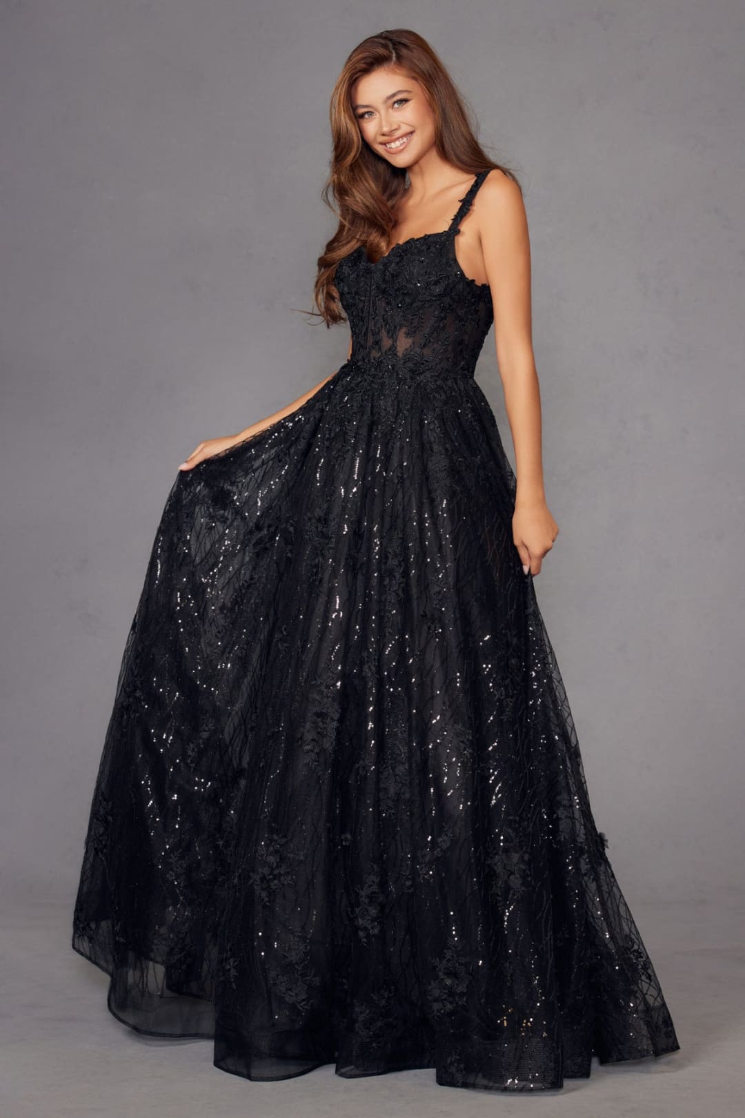 Applique Sweetheart A-line Gown by Juliet JT2495A - Long Formal Dresses