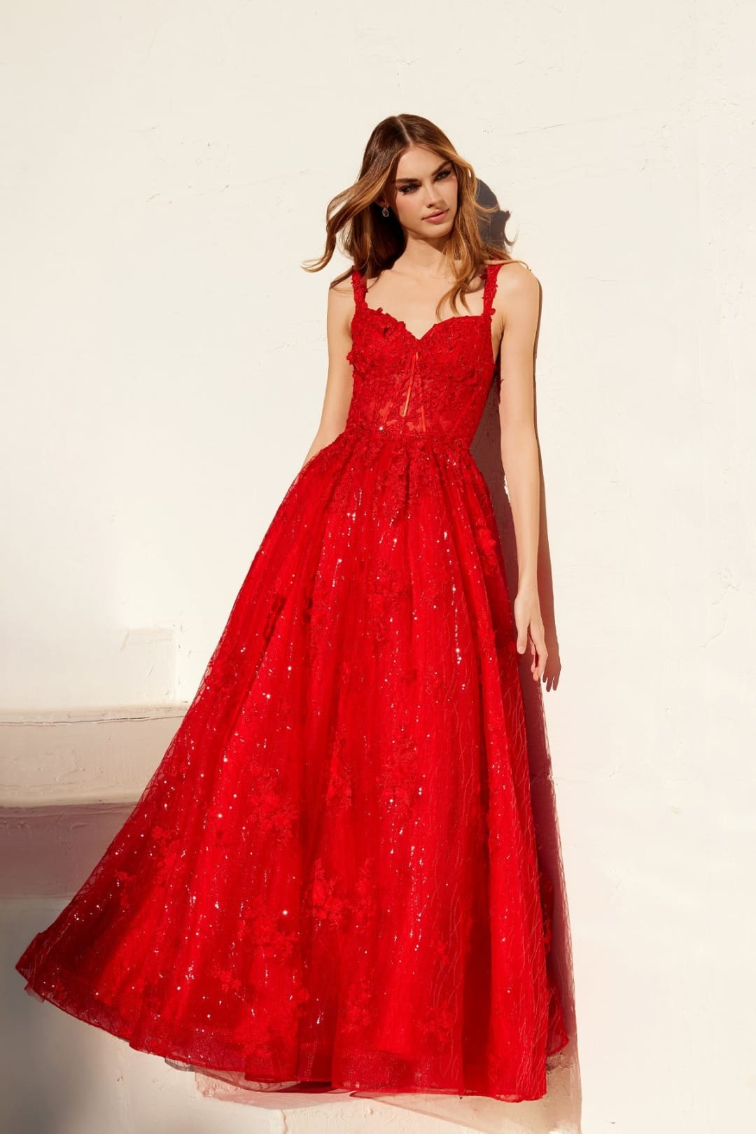 Applique Sweetheart A-line Gown by Juliet JT2495A - Long Formal Dresses