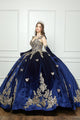 Applique Sweetheart Velvet Ball Gown by Bella Princess PQ1038