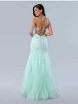 Aqua Prom Dress Mermaid Formal Evening Gown Stella Couture 24229