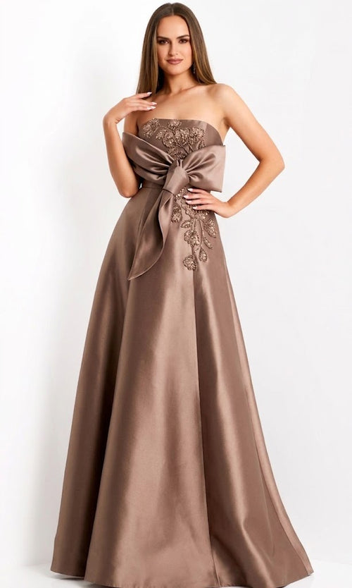 Jovani 44352 - Elegant Strapless Evening Gown