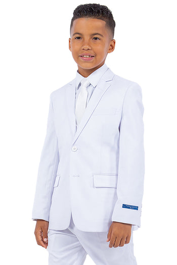 Boys Suit Perry Ellis Vested Boy's Wedding Suit in White