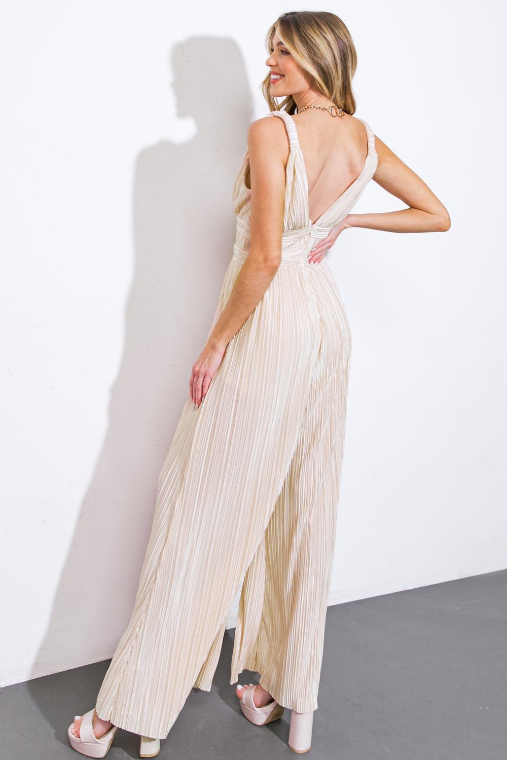 Flying Tomato BEIGE JUMPSUIT