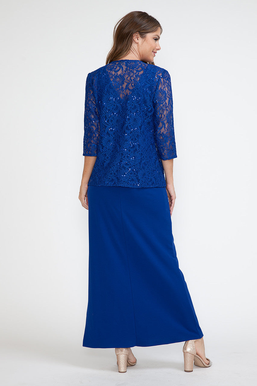 Vestido de novia con chaqueta con abertura y fruncido, corte A, de Lenovia 5293