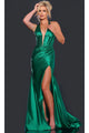 Backless Long Halter Prom Dress: Jovani 41012 - Emerald / 00 - Apparel & Accessories > Clothing > Dresses