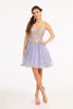 Beaded Bodice Short Strapless Dress by Elizabeth K GS1980 - XS / Lilac - Short Cocktail Dresses