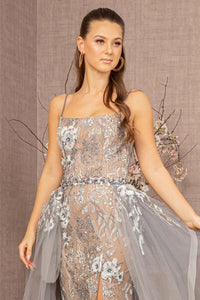 Beaded Embroidered Overskirt Gown by GLS Gloria GL3158 - Long Formal Dresses