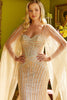 Beaded Fitted Cape Sleeve Gown by GLS Gloria GL3585 - Dress