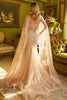 Beaded Fitted Cape Sleeve Gown by GLS Gloria GL3585 - Dress