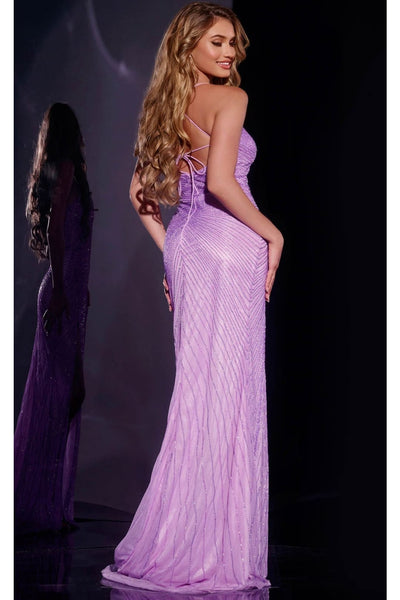 Beaded Fitted Sleeveless Slit Gown by Jovani 36339 - Long Formal Dresses