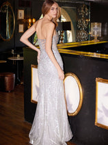 Beaded Fitted Strapless Gown by Juliet JT2525L