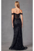 Beaded Fringe Sleeve Prom Gown by Juliet JT2471L - Dress