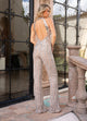 Rachel Allan 50302 Beaded Halter Overskirt Jumpsuit