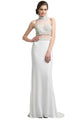 Beaded High Neck Faux Two-Piece Gown 2025 Elegant Formal Dress - Ivory / 2 - Prom