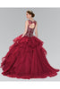 Beaded Illusion Ballgown with Bolero by Elizabeth K GL2378 - Quinceanera Dresses