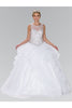 Beaded Illusion Ballgown with Bolero by Elizabeth K GL2378-Quinceanera Dresses-ABC Fashion