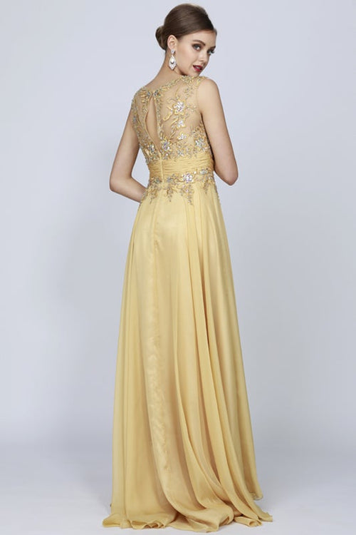 Juliet Gold Long Formal Dresses