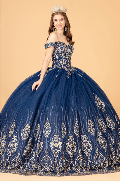 Beaded Off Shoulder Ball Gown by Elizabeth K GL3079 - Quinceanera Dresses