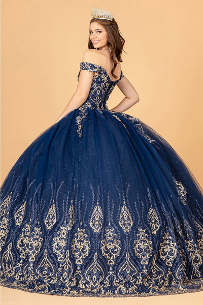 Beaded Off Shoulder Ball Gown by Elizabeth K GL3079 - Quinceanera Dresses