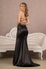 Beaded One Shoulder Slit Gown by Elizabeth K GL3125 - Long Formal Dresses