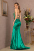 Beaded One Shoulder Slit Gown by Elizabeth K GL3125 - Long Formal Dresses