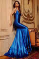 Beaded Satin Fitted Sleeveless Gown by Jovani 23010 - Long Formal Dresses