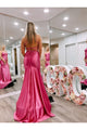 Beaded Satin Fitted Sleeveless Gown by Jovani 23010 - Long Formal Dresses