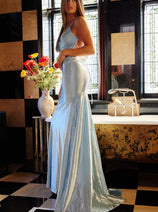 Beaded Satin Fitted Sleeveless Gown by Jovani 23010