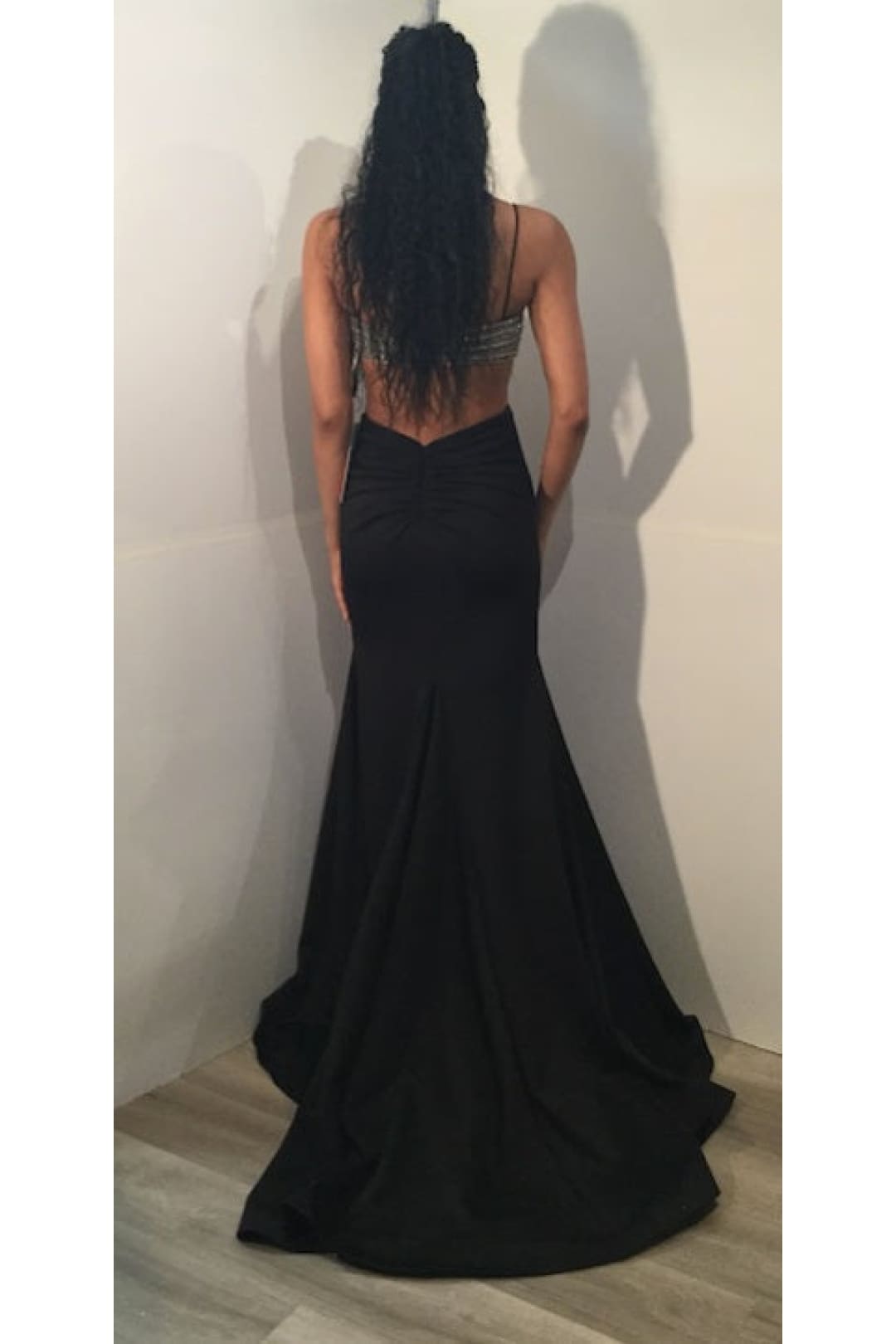 Beaded Satin Fitted Sleeveless Slit Gown by Jovani 40884 - Long Formal Dresses
