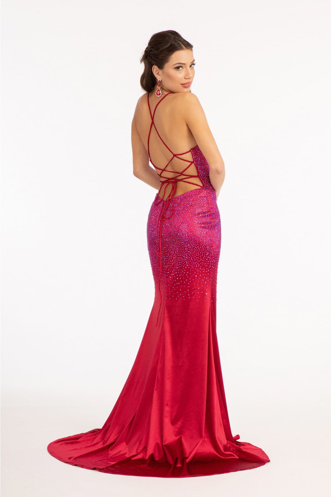 Beaded Satin Mermaid Dress by Elizabeth K GL3045 - Long Formal Dresses