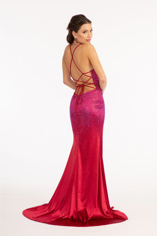 Beaded Satin Mermaid Dress by Elizabeth K GL3045 - Long Formal Dresses