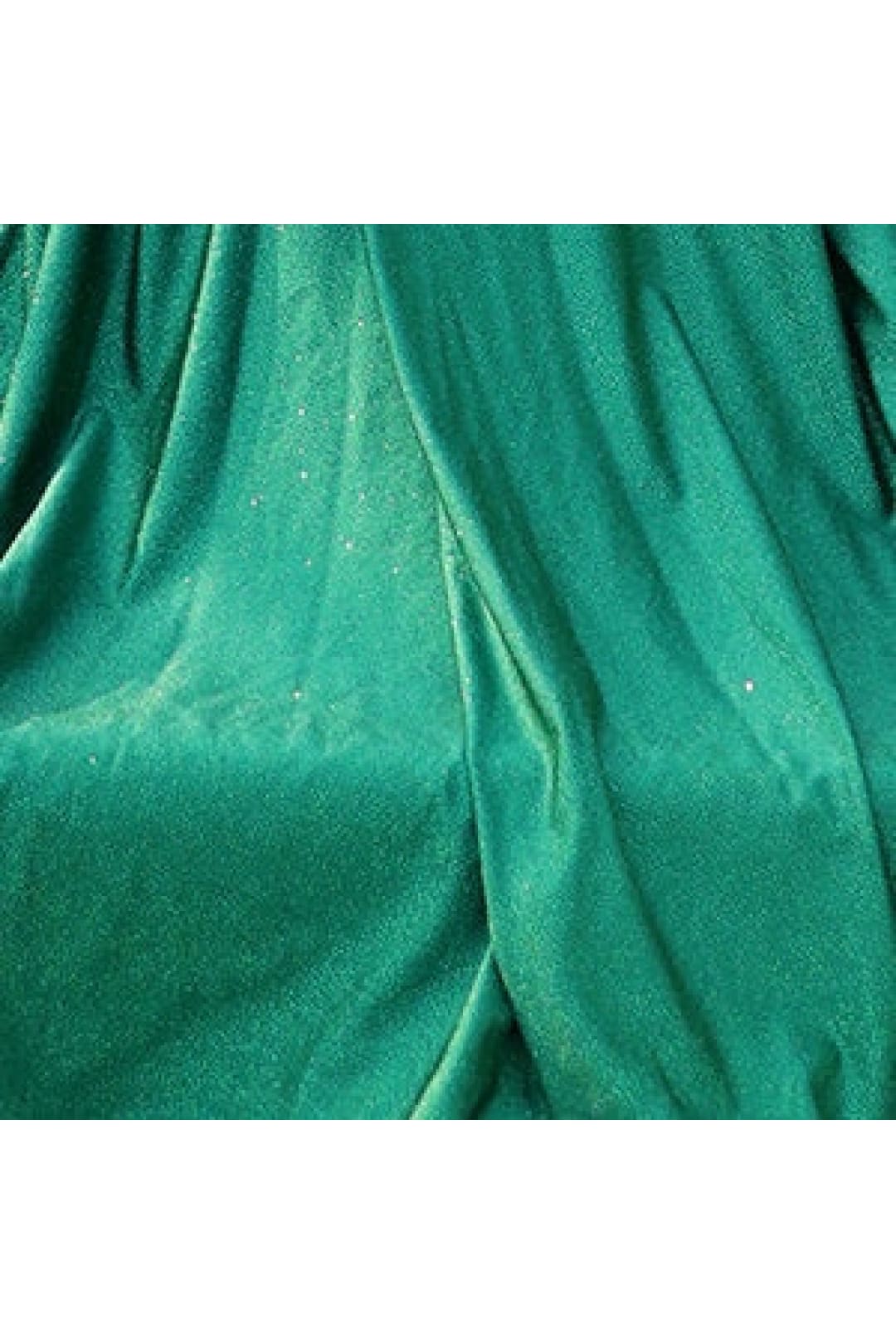 Beaded Sheer Fitted Sleeveless Gown by Jovani 37202 - 00 / Emerald - Long Formal Dresses