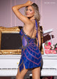 Rachel Allan 40505 Beaded Short Halter Fringe Dress