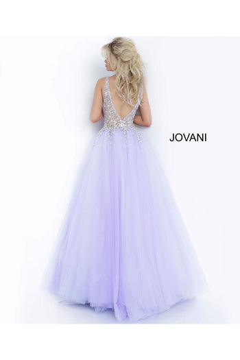 Beaded Sleeveless A-line Gown by Jovani 65379 - Long Formal Dresses