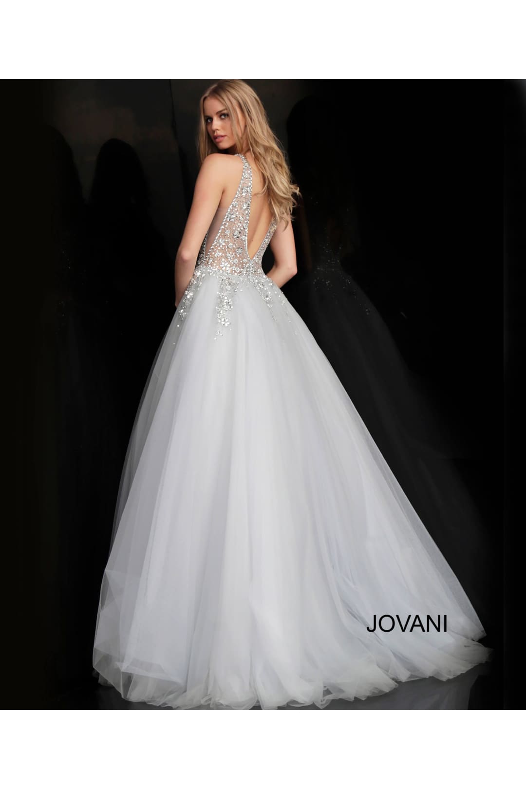 Beaded Sleeveless A-line Gown by Jovani 65379 - Long Formal Dresses
