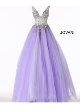 Beaded Sleeveless A-line Gown by Jovani 65379