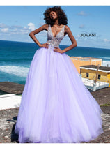 Beaded Sleeveless A-line Gown by Jovani 65379