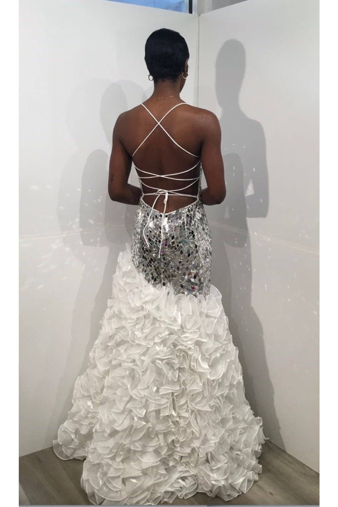 Beaded Sleeveless Ruffled Slit Gown by Jovani 37588 - Long Formal Dresses