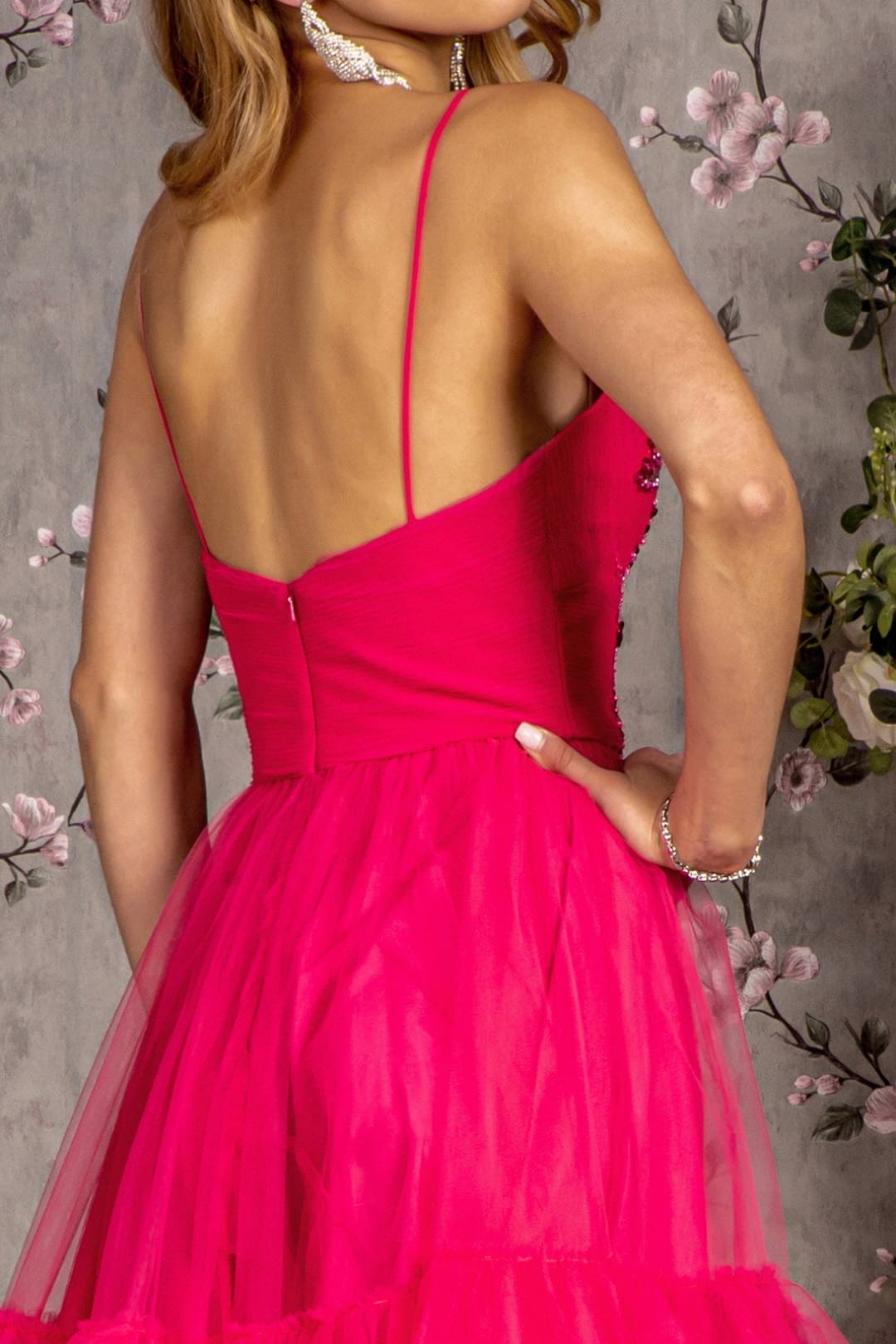 Beaded Sleeveless Tiered Ruffled Gown by GLS Gloria GL3452 - Long Formal Dresses