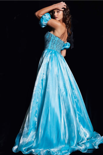 Beaded Strapless A-line Gown by Jovani 36591 - Long Formal Dresses