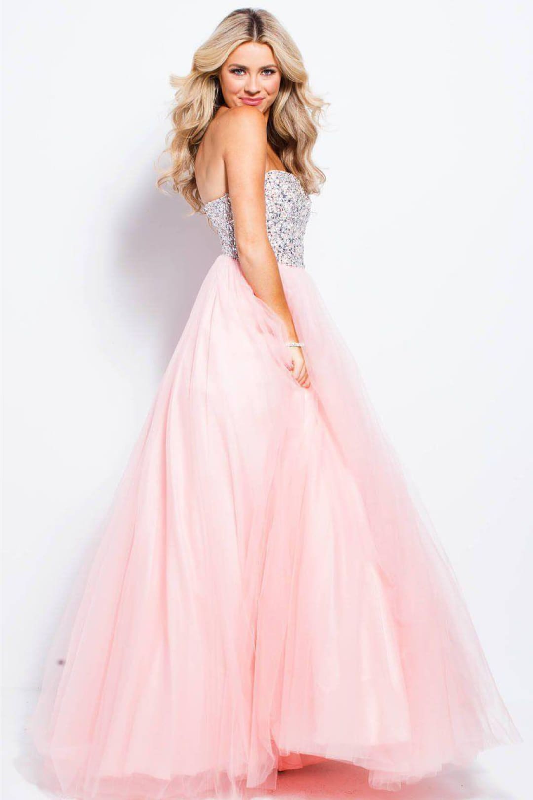 Beaded Strapless A-line Gown by Jovani 52131 - Long Formal Dresses