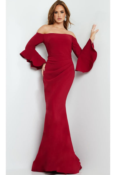 Bell-Sleeve Designer Evening Gown: Jovani 07065 - Apparel & Accessories > Clothing > Dresses