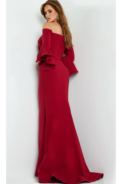 Bell-Sleeve Designer Evening Gown: Jovani 07065 - Apparel & Accessories > Clothing > Dresses