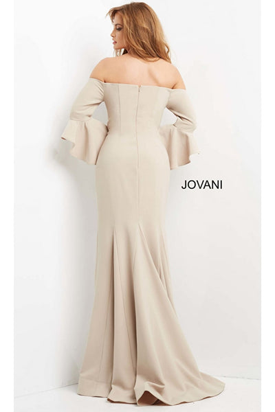 Bell-Sleeve Designer Evening Gown: Jovani 07065 - Apparel & Accessories > Clothing > Dresses