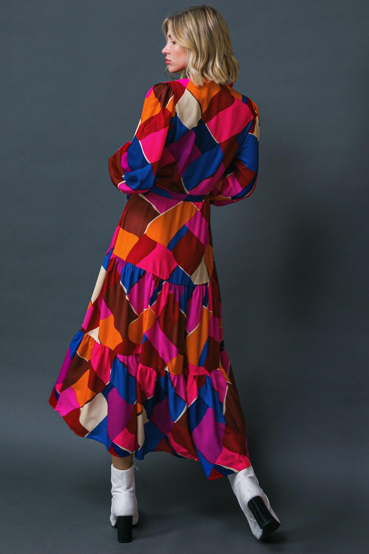 Flying Tomato FUCHSIA BLUE DRESSES
