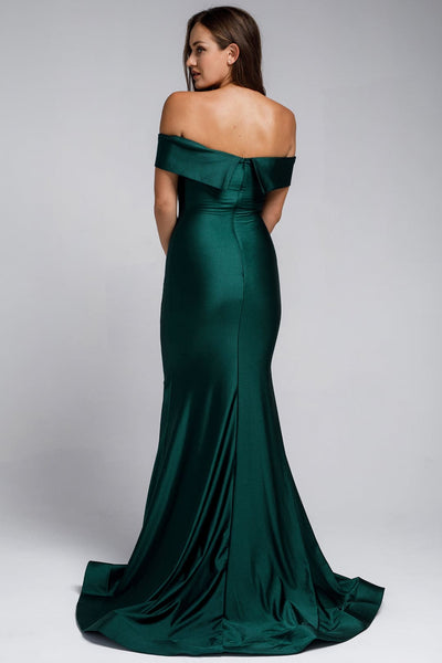 Black Bridesmaid Dresses-Inexpensive Amelia Couture 373 Off Shoulder - Dress