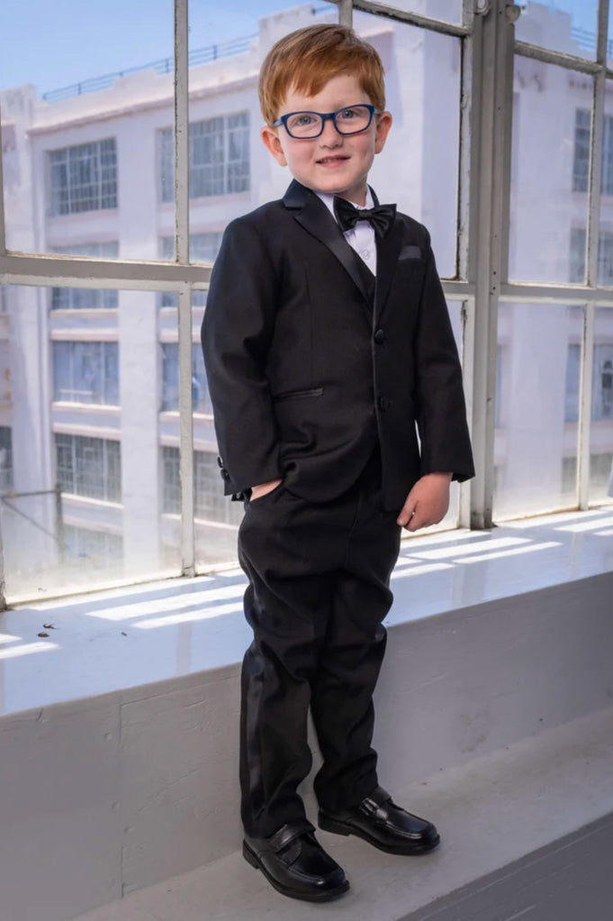 "Princeton" 5-Piece Black Tuxedo Set for Kids