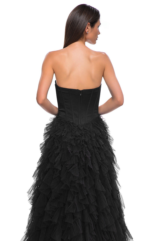 La Femme 32760 Strapless Corset Bodice Prom Gown
