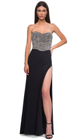La Femme 32910 Strapless Sweetheart Prom Gown