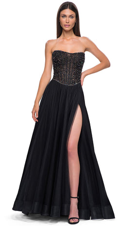 La Femme 32856 Beaded Bodice A-Line Prom Gown